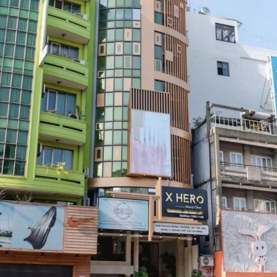 Bán tòa nhà 2 mặt tiền đường Hai Bà Trưng, diện tích: 7x27m (nở hậu 14m) hầm 6 t